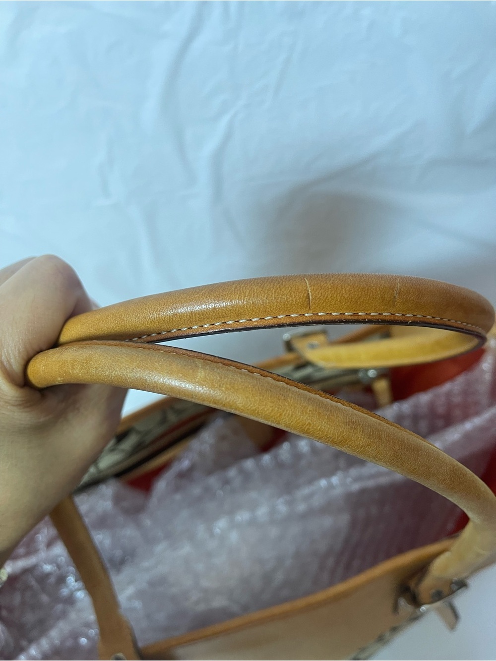 Vintage Coach Hampton Signature Jacquard and Leather tote 6367 - Picture 11 of 12